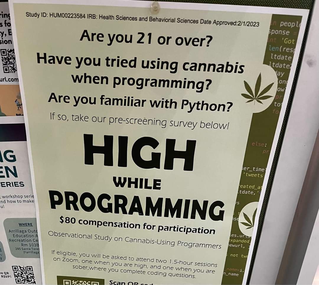 Lord_Arse's tweet photo. Like drugs? Enjoy programming? Boy, have I got the perfect job for you. https://t.co/yKyYe40jfU