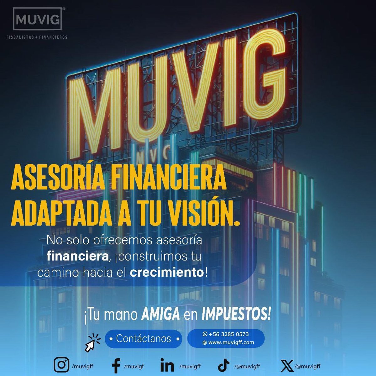 📊 Asesoría Financiera Adaptada a Tu Visión 🚀

¡Transforma tu visión en realidad con MUVIG!

#MUVIG #AsesoríaFinanciera #VisiónEmpresarial #CrecimientoNegocios #EstrategiasFinancieras