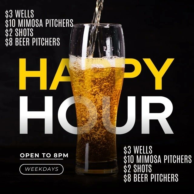 WE'RE OPEN!!!!

DRINK SPECIALS 

SPORTS ON TV 

#BeUnique