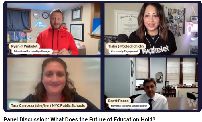 Last session of the day: Panel Discussion: What Does the Future of Education Hold? <a href="/wakelet/">Wakelet 💙</a> #WakeletCommunityWeek ❤️A wonderful discussion!!!