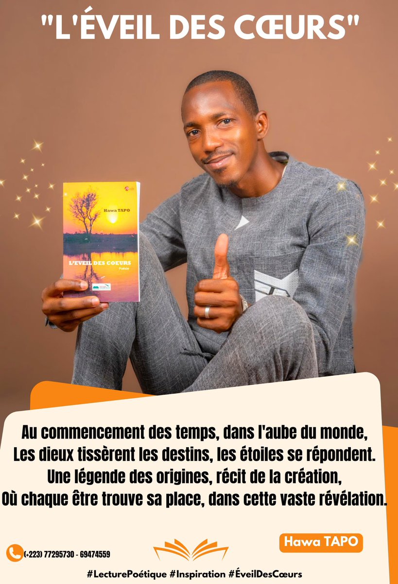 HawaTapo's tweet photo. Embarquez pour un voyage intérieur fascinant au fil des pages de ce recueil, où les mots deviennent des guides vers la découverte de soi.📚 💡

#LecturePoétique #Inspiration 
#ÉveilDesCœurs https://t.co/HCUhdv6bsJ