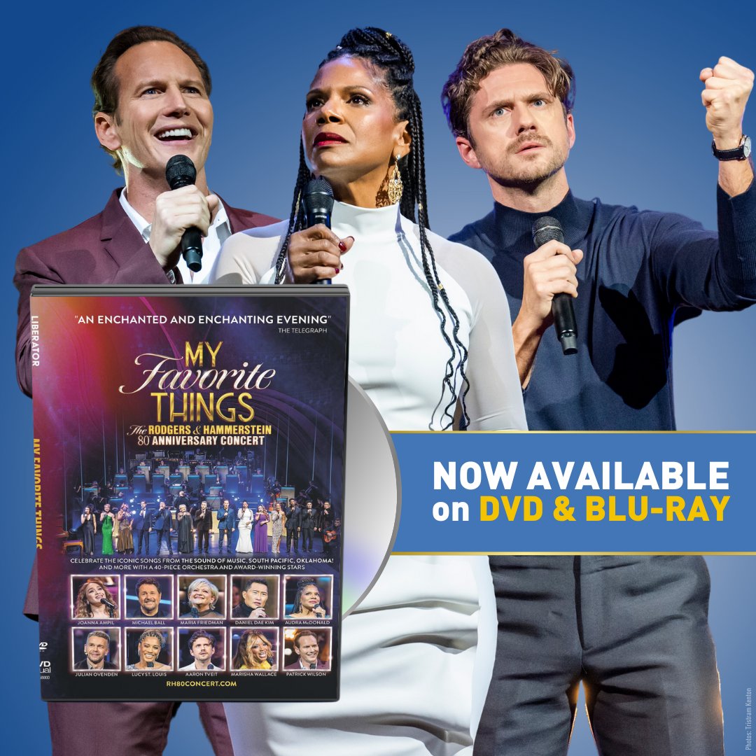 RnH_Legacy's tweet photo. My Favorite Things: The Rodgers & Hammerstein 80th Anniversary Concert is *OUT NOW* on DVD and Blu-ray! ๐ฟ
Get your copy to enjoy repeat viewings of the full concert โ filmed live in London! Buy here: https://t.co/RJkucoXdxe #RH80 https://t.co/AQHumyULdu