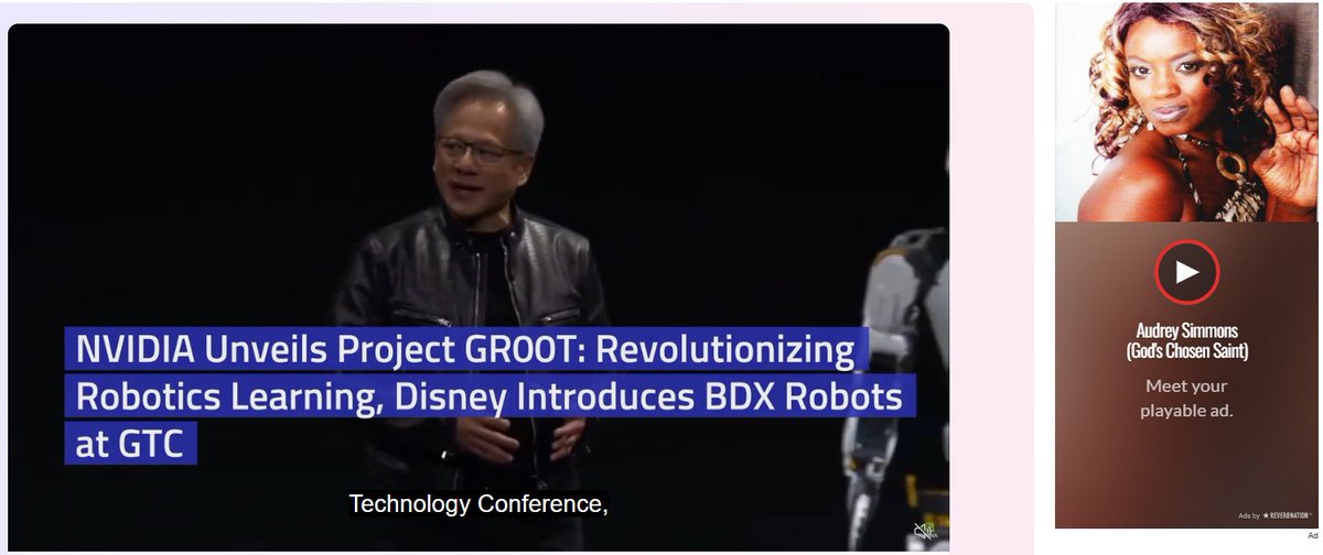 pearlz36's tweet image. #NVIDIA Unveils #ProjectGroot Revolutionizing #RoboticsLearning #Disney Introduces #BDX #Robots at #GTC 

#GoddessIsIs 
#AbsoluteSovereign 
#DrAudreyLaChelleSimmonsMusk