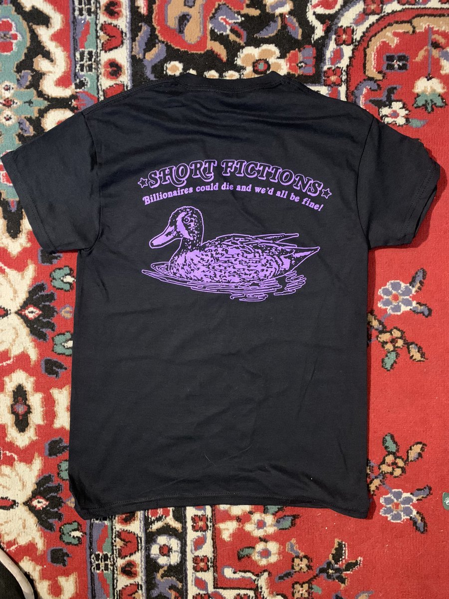short_fictions's tweet photo. Duck shirt is back and it’s purple. Only available on tour this summer 🤘 https://t.co/25GHQkucgf