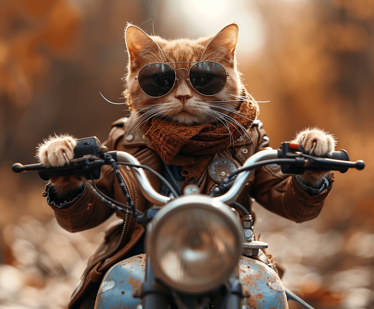 DiePlastikkarte's tweet photo. 🐾 Cool Cat Rides! 🏍️😎
Check out this dashing feline biker! This kitty is ready to rule the road with style and attitude. Who knew cats could be so cool? 🐱💨
#CoolCat #BikerCat #CatAdventures #CatOnTheRoad #StylishCat #MotorcycleCat #CatFashion #FelineFun #CatInSunglasses https://t.co/oC2ubz7JYx