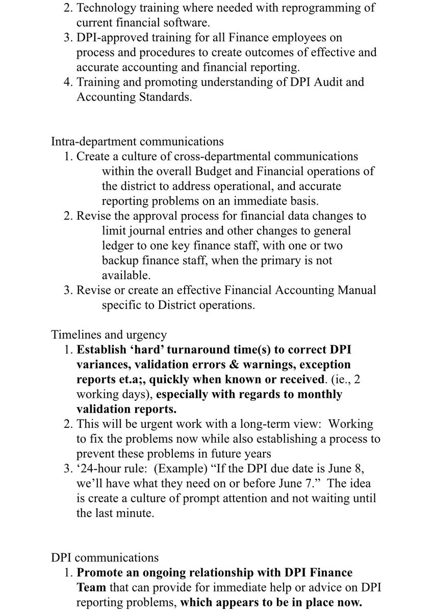 JohnJagler's tweet photo. My office has obtained the “plan” MPS submitted to DPI to try to fix their financial reporting crisis. It’s pretty obvious why this wasn’t sufficient to stop DPI from withholding funds. 
There’s no urgency on finding immediate solutions. https://t.co/PQ7Yf9bNgx