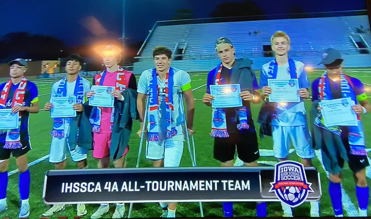 DCHSBoysSoccer's tweet photo. Congratulations to seniors Henrry Abarca @abarcahenrry11 &amp; Kevin Copic @kev1nnnnc and junior John Foth @FothJohn (2-time) for your selection to the Iowa High School Soccer Coaches Association Class 4A All-Tournament Team! 

Well done, Fellas! https://t.co/2NI2i0yO4n