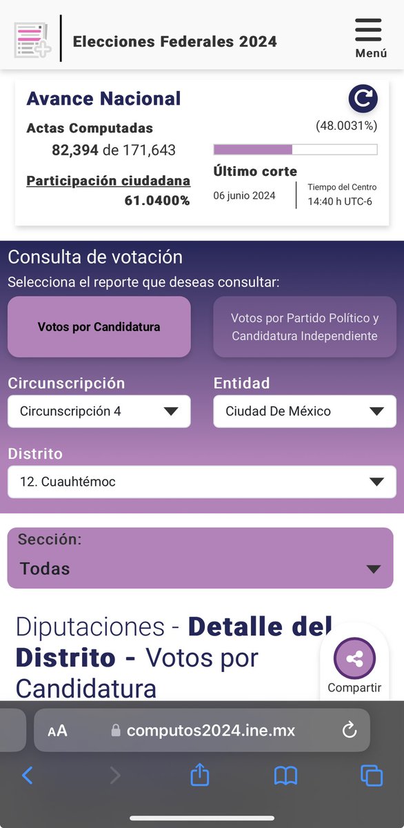MonrealEstevez's tweet photo. @IVilla_g @AlessandraRdlv @MarkoCortes @alitomorenoc @Jesus_ZambranoG Ese es el prep, el cómputo está realizándose en
Este momento y no pintan bien las
Cosas para ustedes https://t.co/HPqkSb8wCn
