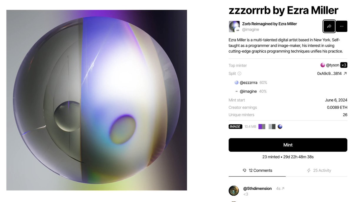 WorldofCrypto_1's tweet photo. 🔺Zora official Zorb NFT!

🎖️You shouldn't skip the official zora NFT if you are farming Zora.

🪂Minting Offical NFTs can secure us an airdrop!

I will post the mints that you shouldn't miss tmw if you are farming Zora!

⛓️Here's the link :
https://t.co/Q4CjyKjMiV https://t.co/TZr8kHObJP