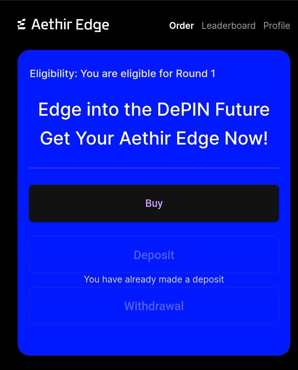<a href="/AethirEdge/">Aethir Edge</a> General Waitlistooors - Your TIME is NOW 🥳

Have you secured your Aethir device yet ?

Depositors, and all those eligible for previous Rounds, you can also still purchase a Device if you haven't had a chance to do so yet 😎

Get your Edge device👉 signup-myedge.info