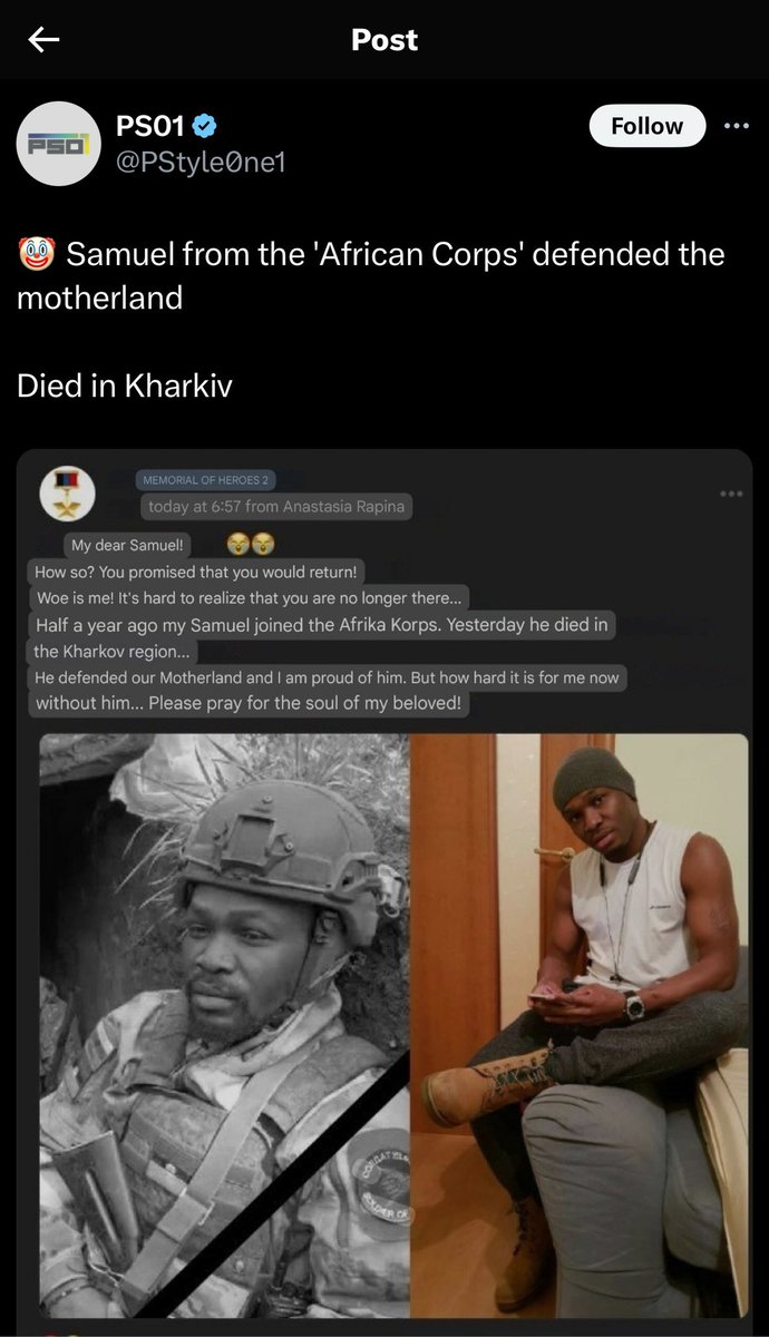 KizyUzoma's tweet photo. @simon_ekpa The man don kpai according to the story. I am still waiting for his video as usual, let him make video from war front. -PM https://t.co/ueZs7J64FA