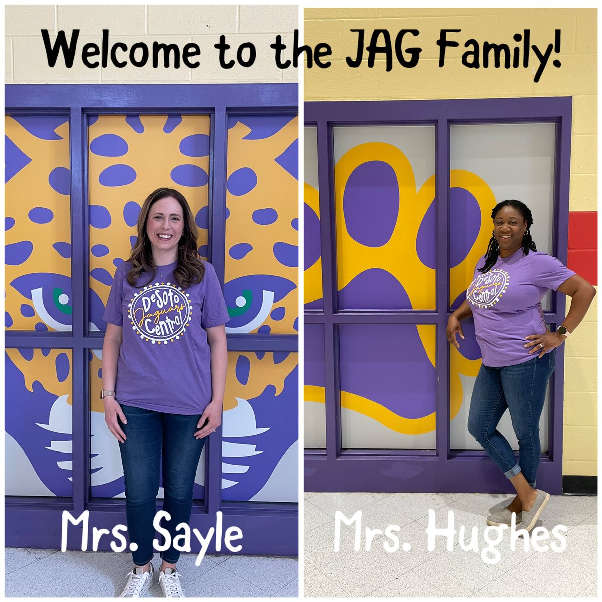 TweetDCS_DCES's tweet photo. Help us welcome our new DCES family members! 💜💛#teamDCES https://t.co/wgQLW925Qj