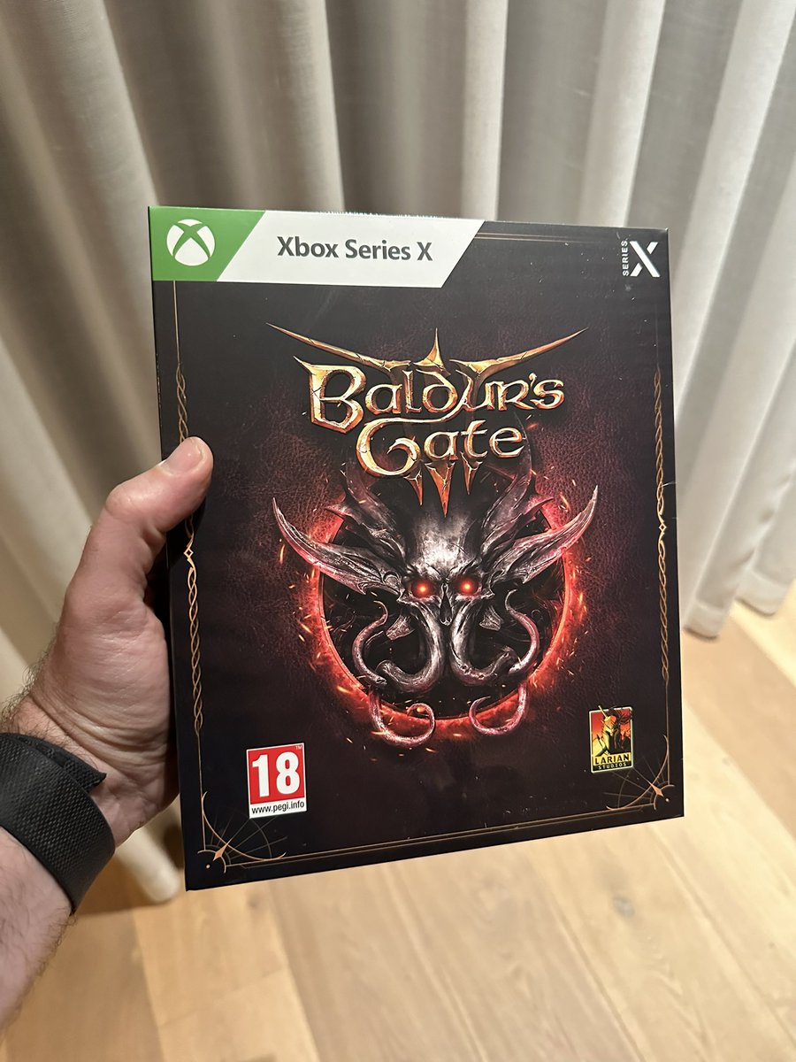 psyt85's tweet photo. It has arrived! Proud to be a Belgian gamer! Good job @LarAtLarian @larianstudios @XboxBE https://t.co/tmPEmopd04