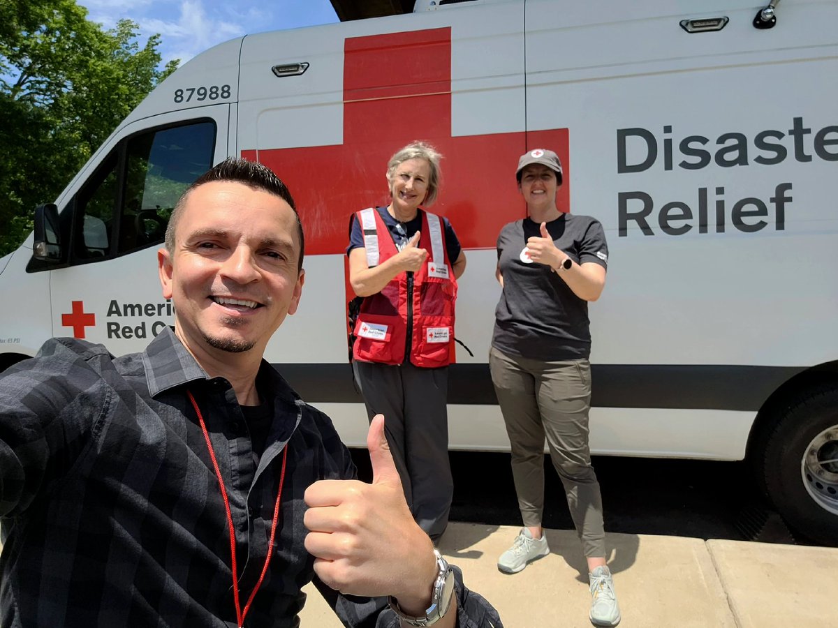 RunningRodney's tweet photo. Participating in a @RedCross disaster simulation today. It's great to learn skills to better support those impacted in emergency situations. #ORCCA https://t.co/i1k1oTNOkR