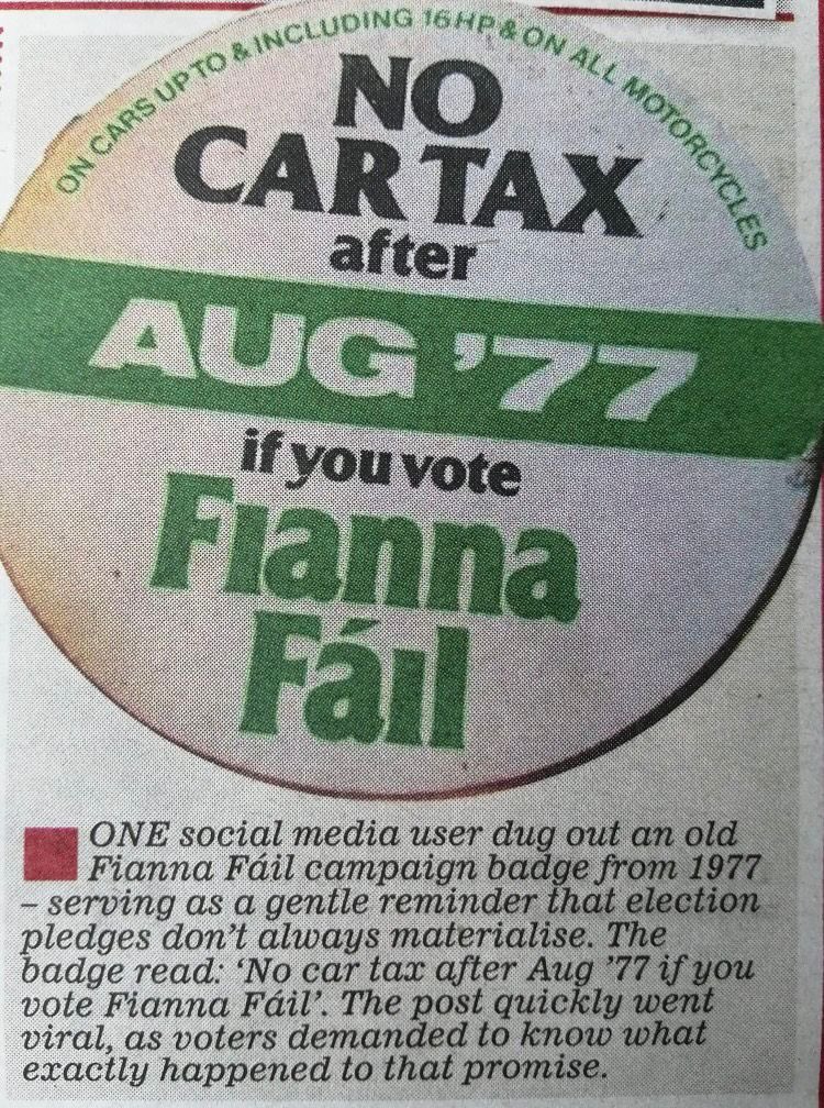Fianna Fáil - telling lies since 1977!