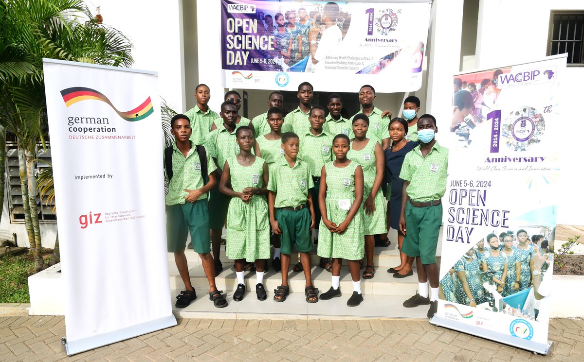 WACCBIP_UG's tweet photo. Much appreciation to all the SHS schools that joined us on day 2 of our #OpenScienceDay. We look forward to future engagements! #WACCBIPis10
1. West Africa SHS
2. Fafraha Community SHS
3. Labone SHS
4. Preset Pacesetters SHS https://t.co/fL2GH2rUwX