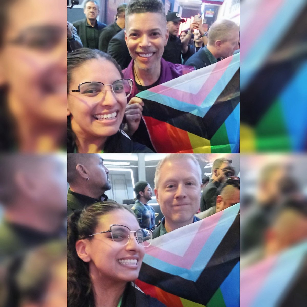 themyscirabbie's tweet photo. Ya les conté que conocí a Hugh Culber y a Paul Stamets de Star Trek: Discovery, y que los amo muchísimo porque son lo máximo?

#StarTrekDiscovery #DISCO #Discovery #STDiscovery https://t.co/0nQ3fmU6vB