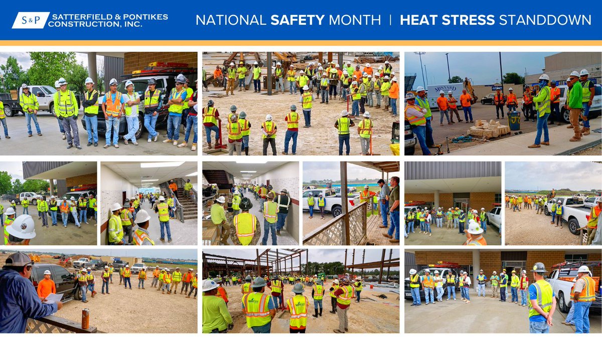Our project teams recently held a vital Safety Standdown focused on Heat Stress. As we head into the warmer months, it's crucial to recognize the risks associated with heat exposure and take proactive measures to ensure the well-being of our team members. 
#SafetyGetsYouHome