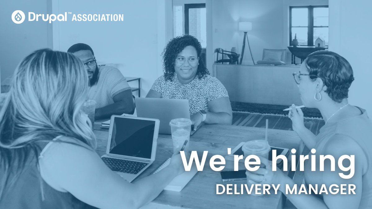drupalassoc's tweet image. We’re hiring! 

Our open Delivery Manager role is an opportunity for an experienced technical leader. 

In this role, you’ll work on partner cultivation, technical project management, and more. Learn more and apply now: association.hire.trakstar.com/jobs/fk0v47o?s…

#drupal #drupaljobs #engineering