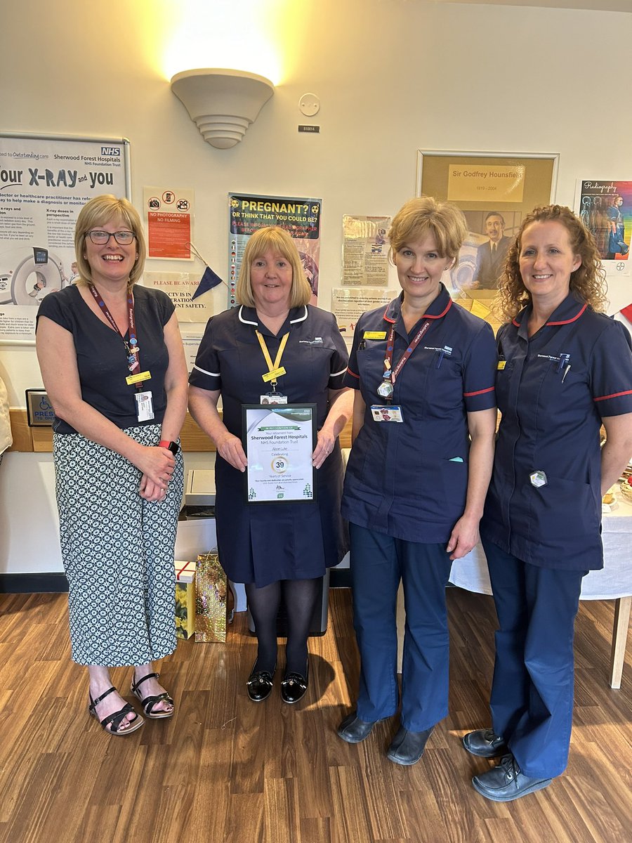 Sarahsent67's tweet photo. The @SFHradiology team wish Alison Luke a very long and happy retirement
Alison has been a Radiographer for 45 years, 24 of those as Lead for the  Newark site.
Enjoy your well deserved free time  @Lukeali8 @SFH_CSTO @Melissa_CS03 @ashegil211 #teamSFH https://t.co/ooIArizfCD