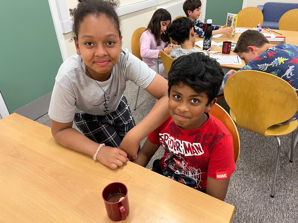 Hot chocolate and quiet activities before bed.