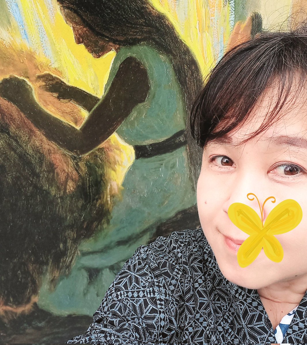 「子供の高校の進路説明のあと新宿にて北欧の神秘展に。凄く勉強になったよー。 」|まいこ　skeb承ります！のイラスト