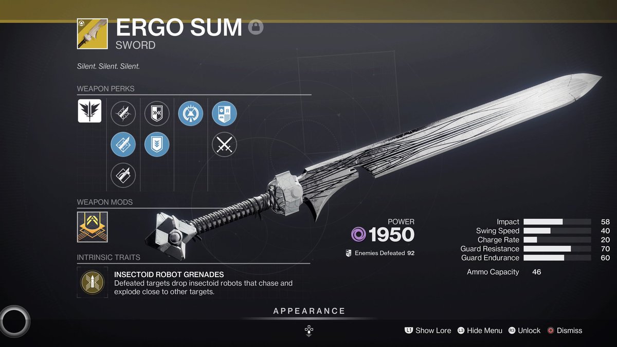 Special ammo sword....THAT SENDS OUT COLONY GRENADES ON KILLS?!?! This things is insane