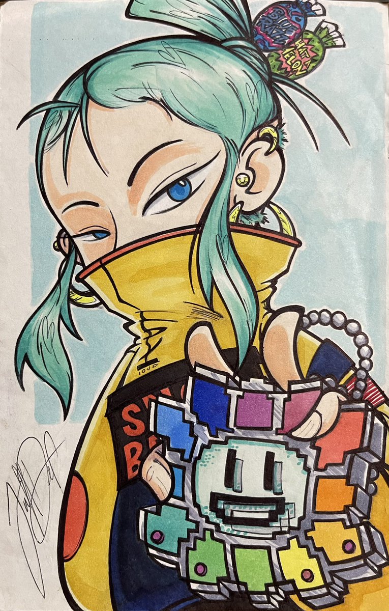 JustD3F's tweet photo. Let’s go for a walk. 🚶‍♀️

#justDEF #TakashiMurakami #flowergowalk #art #drawing #illustration
#copics #anime #cartoonist #traditionalart #biro https://t.co/wY7m5B72P0