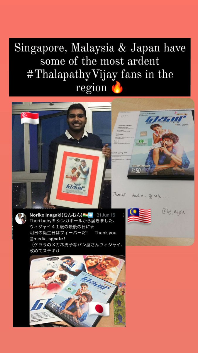 _sgcafe's tweet photo. #ThalapathyVijay fandom in Singapore, Malaysia &amp; Japan! 🔥 

#Theri #thegreatestofalltime #tvkvijay #sgcafe #Thalapathy50 https://t.co/9sJn1hm16u