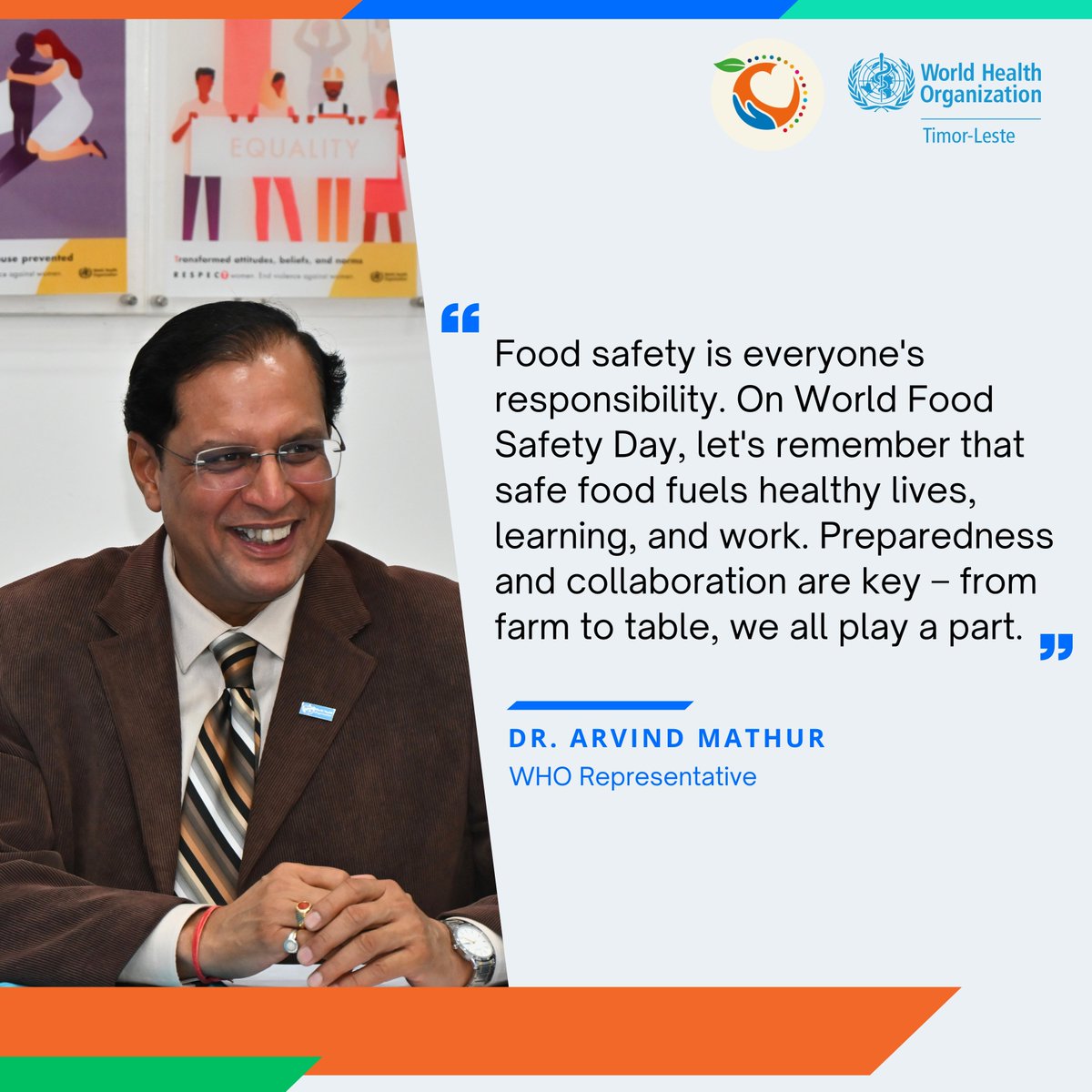 Today is #WorldFoodSafetyDay
Food safety is everyone’s business.