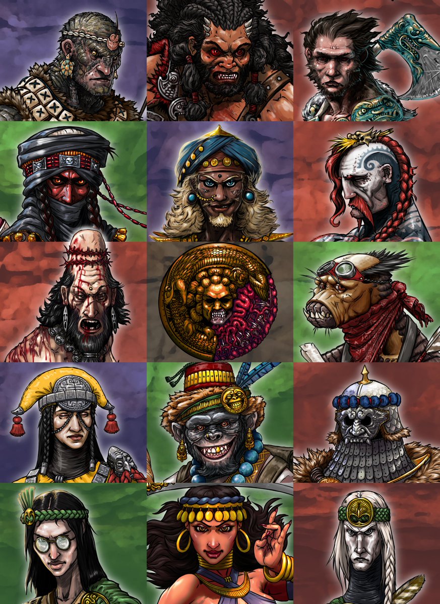 Ahmonza12's tweet image. warhunt the Dream team so far #art #ttrpgart