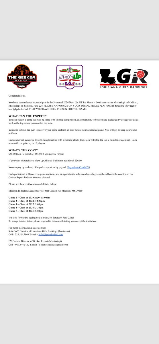 So Blessed and Thankful for the opportunity ❤️ @LgrBasketball