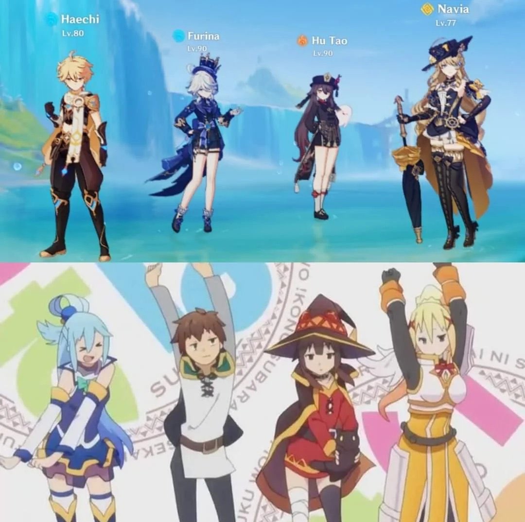 Gacha_Zone's tweet photo. Konosuba team https://t.co/bXnKgDI4Si