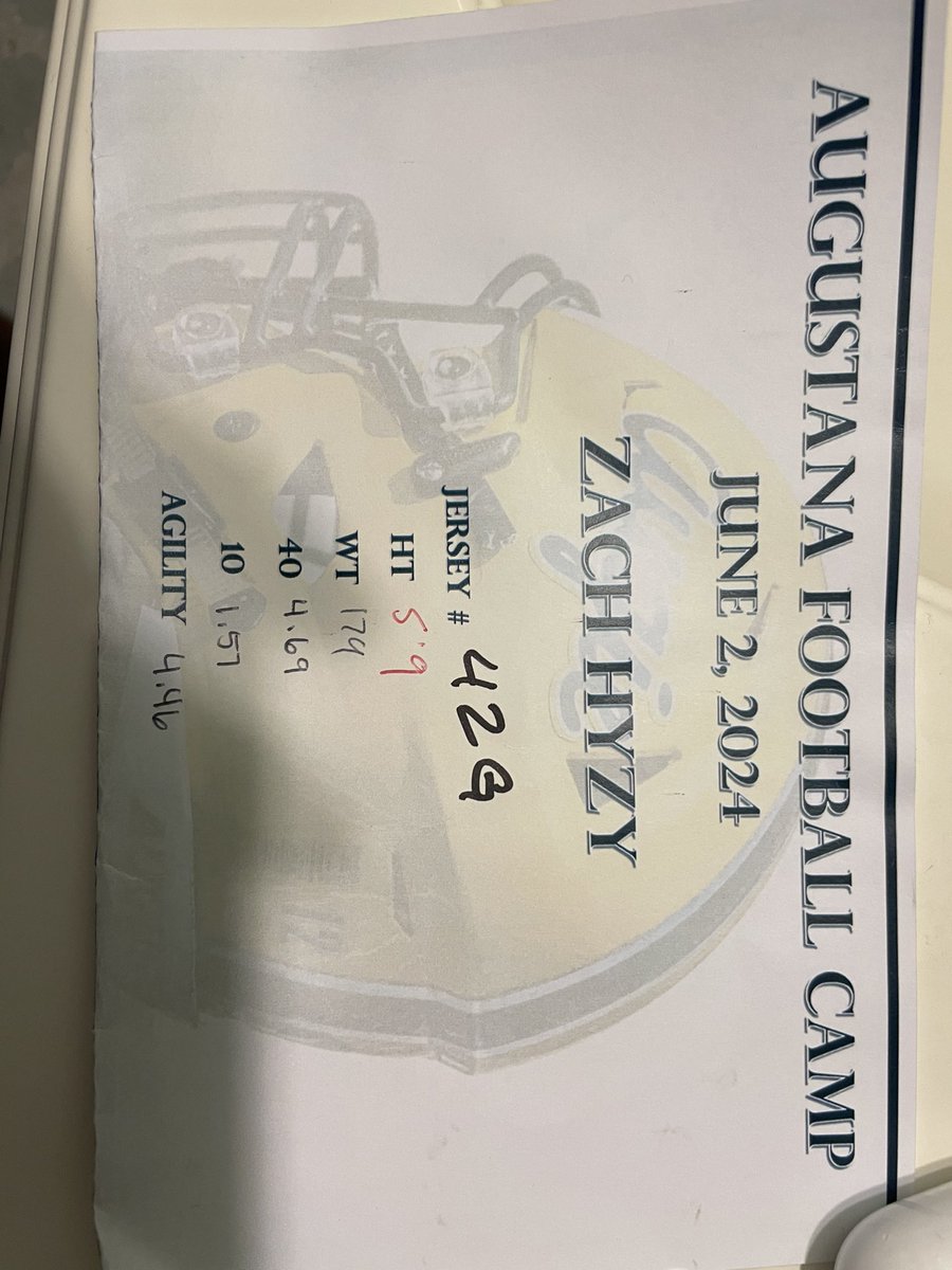 hyzy_zach's tweet photo. Thank you @Coach19Bell and @AugieILfootball for a great camp this past weekend. Put up some great numbers while getting great coaching!

@GlenbardSouthFB @EDGYTIM
@Bryan_Ault @DeepDishFB
@CoachChris_Roll
@OJW_Scouting @PrepRedzoneIL
@KyleMorgan_XOS
@hddngemscouting
@PrepRedzone https://t.co/m3YZiE2HIX