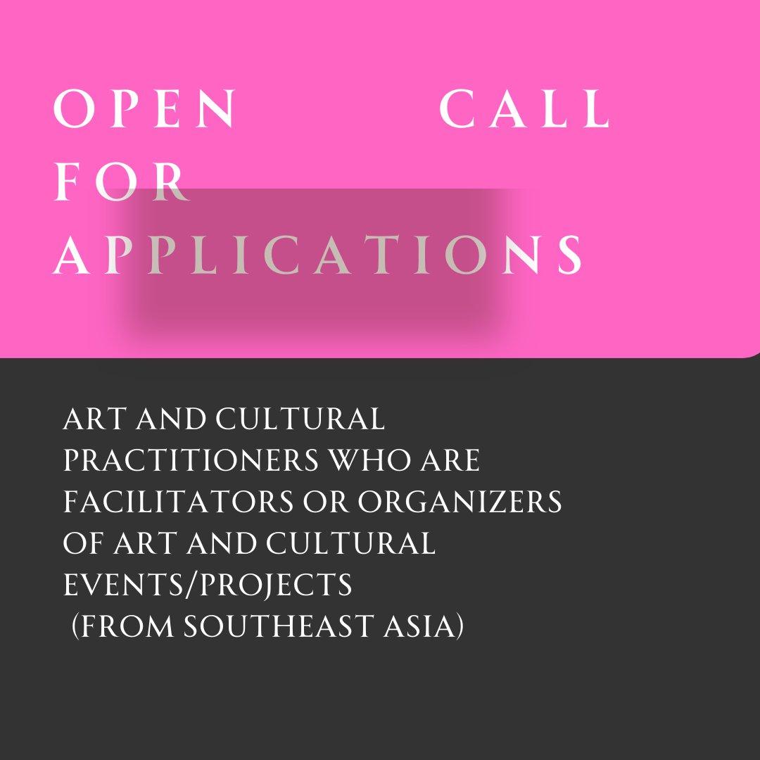 * For more detailed information, please click on the following link: drive.google.com/file/d/1vvUO97…
** We only accept online applications. Please click on the following link:
forms.gle/weG7PvQmtv3Vz1… 
#TASA #opencall #Artinresidency <a href="/CulturalTaiwan/">Ministry of Culture 🇹🇼</a>  <a href="/MekongHub/">Mekong Cultural Hub</a>