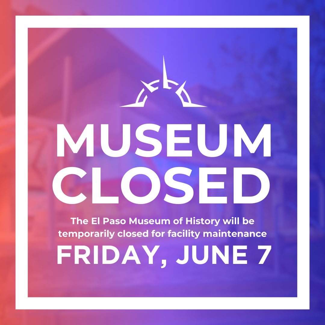 ⚠️MUSEUM TEMPORARILY CLOSED⚠️
We will be temporarily closed Friday, June 7 for facility maintenance &amp; will resume regular operating hours on Saturday, June 8 from 10AM - 6PM with our monthly Low Sensory Saturday canceled.
 
We apologize in advance for any inconvenience.