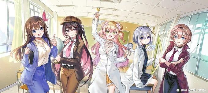 【お知らせ】ホロライブとGakkenのコラボ参考書『ホロライブ学力診断 中学5教科』にて、カバー裏面ポスターイラストを描かせて頂きました限定版と通常版それぞれ描き下ろしてますので是非よろしくお願いします!詳細はこちらホロライブ学力診断 