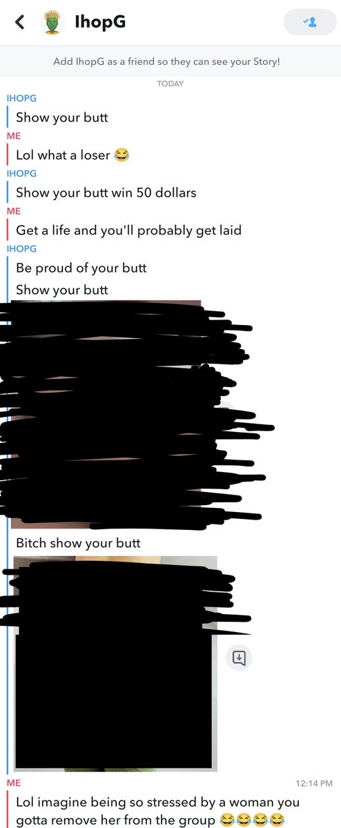 urGFsDMs's tweet photo. Lol dude added me to a group and I trolled him so bad he unadded me 😅 Forgot to take SS there though. (The pictures are ass pictures from some random girls) https://t.co/Tqu60gyE8T