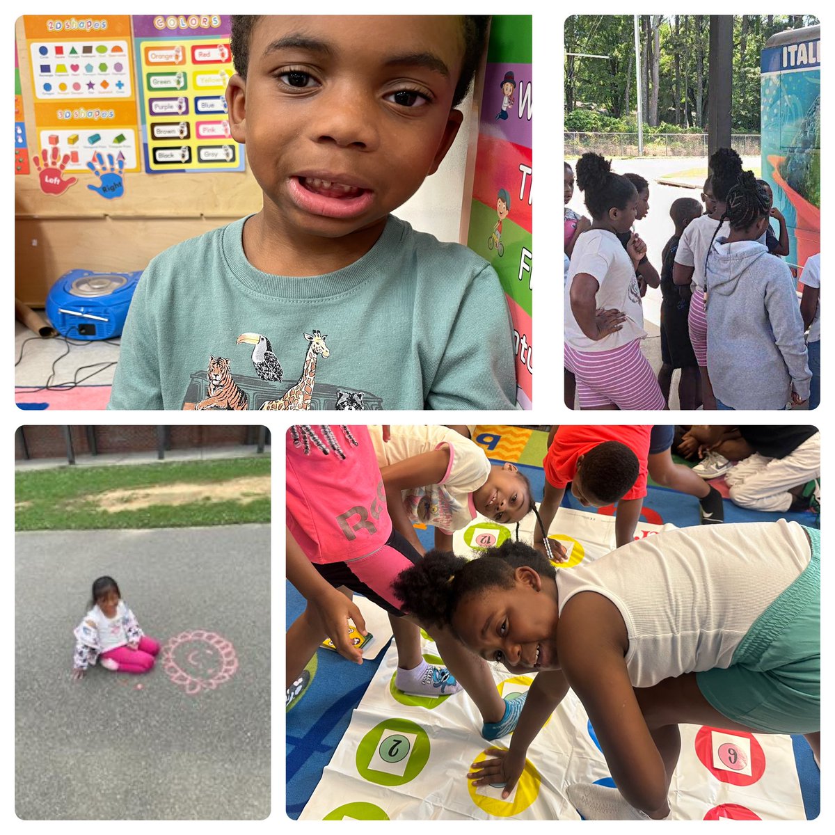 TraceyRSanders's tweet photo. Today’s adventures through the African Safari included an Elephant Virtual Collaborative Stickerboard, Math Facts Twister, Safari Art, Bird Dancing, Giraffe Collage, the Blue Pop Shop, and more! We had lots of happy campers!
@oakdaleelement https://t.co/TRT1lpgsc2