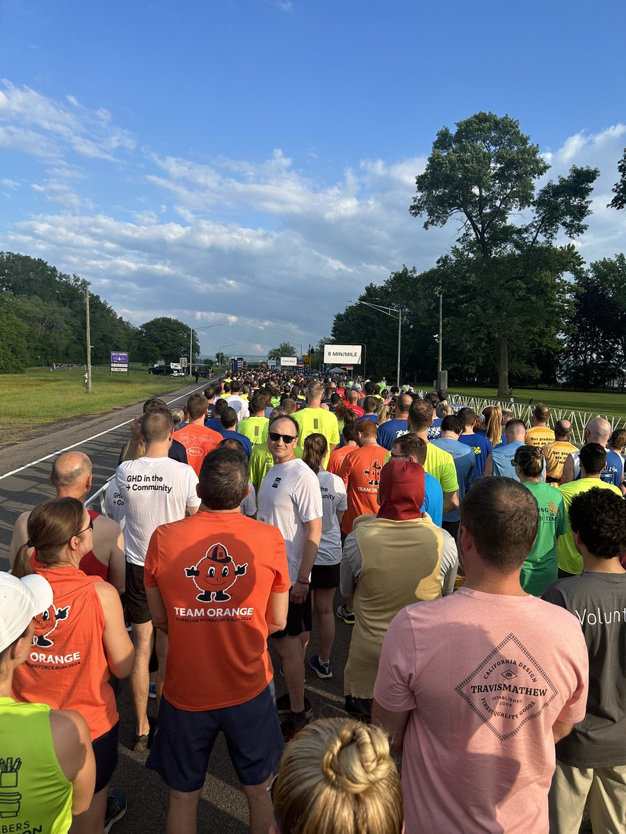 CortRuddy's tweet photo. Great run with my wife and colleagues at my first Syracuse Workforce Run. It felt longer than 3.1, but it was still fun. #SYRWFR #Workforcerun #cuse https://t.co/EyAQ2l4r9q