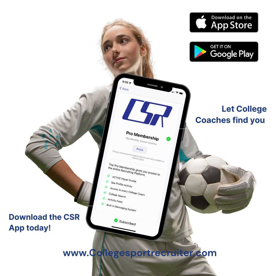 CSR__CSR's tweet image. Download the CSR App today and let college coaches find you!
