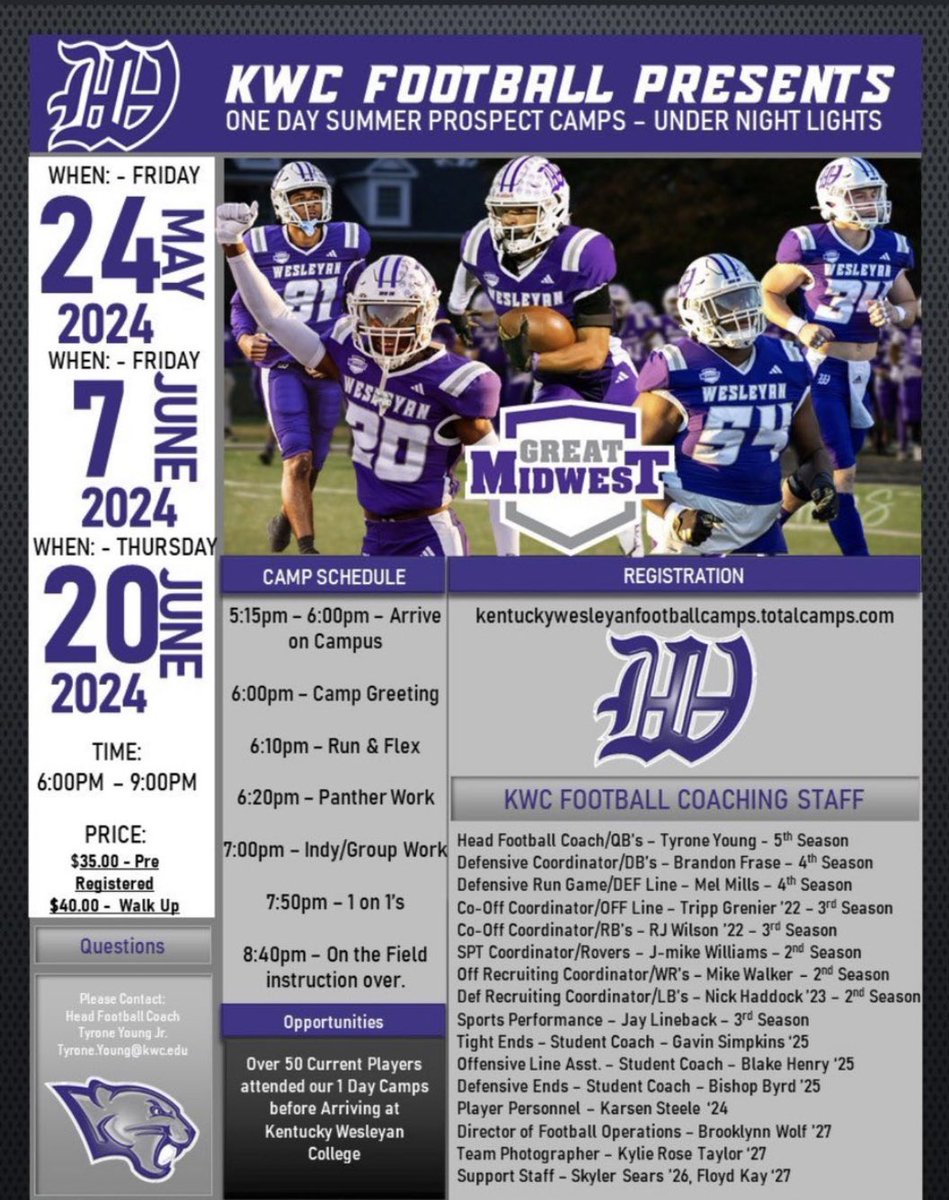 dylanbeach_'s tweet photo. I will be at @kwc_football football camp June 7th. Let’s work!! @CoachKSSteele @CoachJMike @FSLElite_ https://t.co/2wkkZGA7BJ