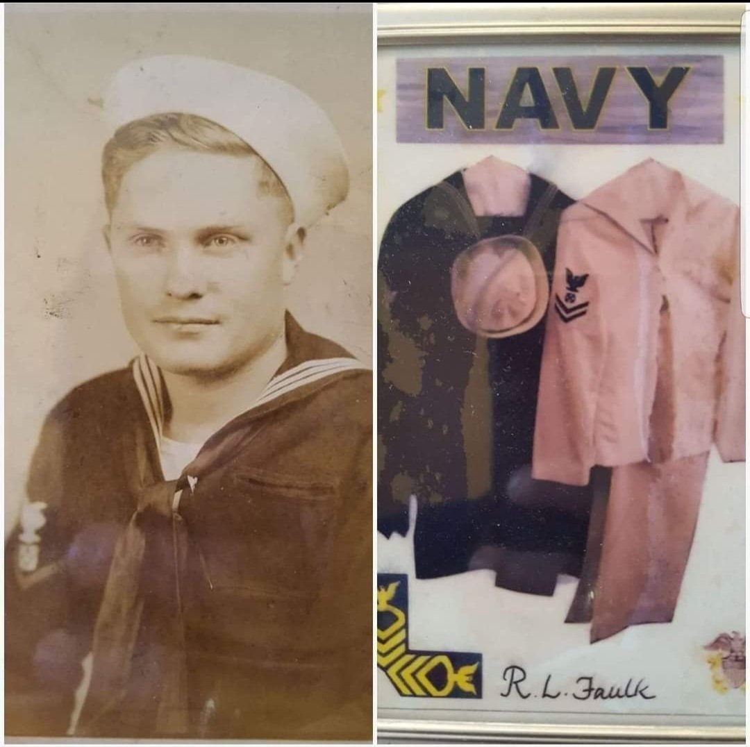 TimDonaldson17's tweet photo. My Grandfather Robert Lee Faulk participated in the Invasion of Normandy, France.  I am still very proud of him for his service as a sailor in the United States Navy!  May we never forget the sacrifices of so many that the world should remain free.  

#DDay80thAnniversary https://t.co/hPeEE0xqFF