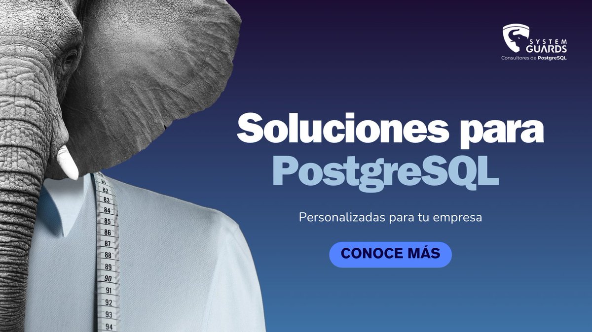 systemguards's tweet photo. Potencia tu base de datos PostgreSQL con #SYSTEMGUARDS. Desarrollamos soluciones personalizadas que se adaptan a tus necesidades. Aumenta la eficiencia y la confiabilidad de tus datos. ¡Contáctanos para una consultoría gratuita!  Más información en 👉 https://t.co/LtuvYknvsI https://t.co/Pw5qaB3czp