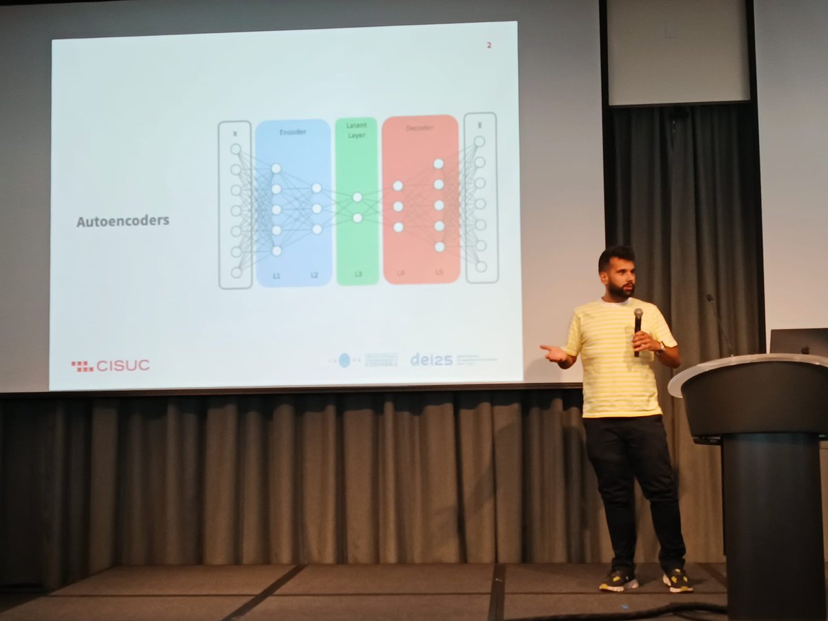 bAIcisuc's tweet photo. We're thrilled to be at #GPTP24! 🚀
Today, @nunoalourenco showcased the innovative "Automatic Design of Autoencoders using NeuroEvolution" 🤖✨
#neuroevolution #cisuc #bAI #gptp https://t.co/i3WCswE6IB