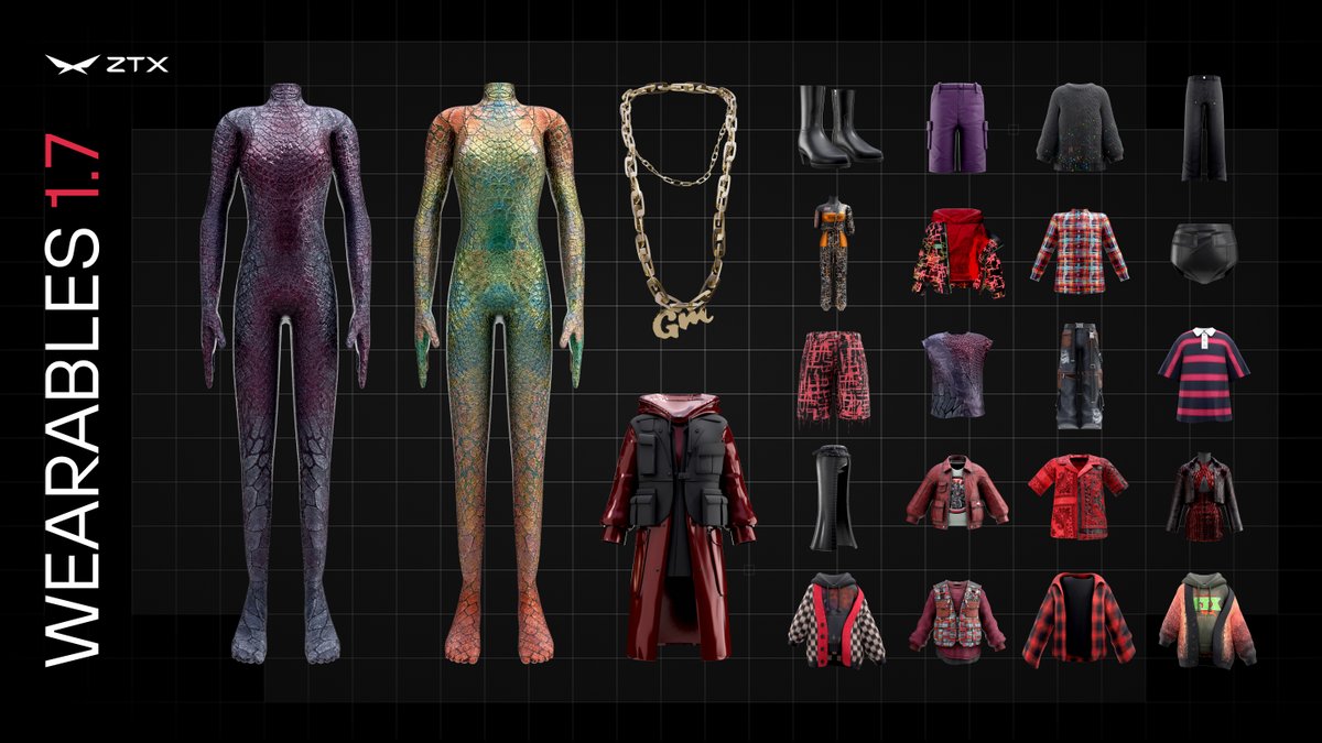 ZTXofficial's tweet photo. New day, new releases, new items to craft! 🫵

Introducing new wearables to dress up your ZTX avatar.

And adding "Luigi the French Bulldog" as a new character package. (1/3) https://t.co/iQt4Jea5pK