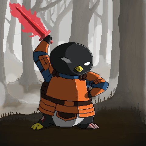 MaWaLUNC's tweet photo. Cutting through the mist wielding the flame dance sword - A treasured #LUNCPenguin from my beautiful collection - #1067♥️
#LUNCPenguins #NFT project
#lunccommunity #miata_io #hccfactory https://t.co/P5gD7Uzg50