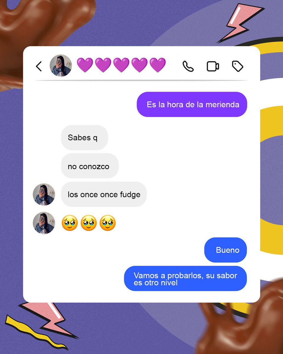 onceonceven's tweet photo. ¿Cuáles son nuestras intenciones?🫢☺️
Que pruebes nuestro #Oncelicioso #Botecito y #Panqué #Fudge, ¿vas pendiente?😂💜
#OnceOnce #OnceOnceFudge #TuDulceCompañía #Venezuela #LaHoraDeLaMerienda https://t.co/PimX1vAPdc