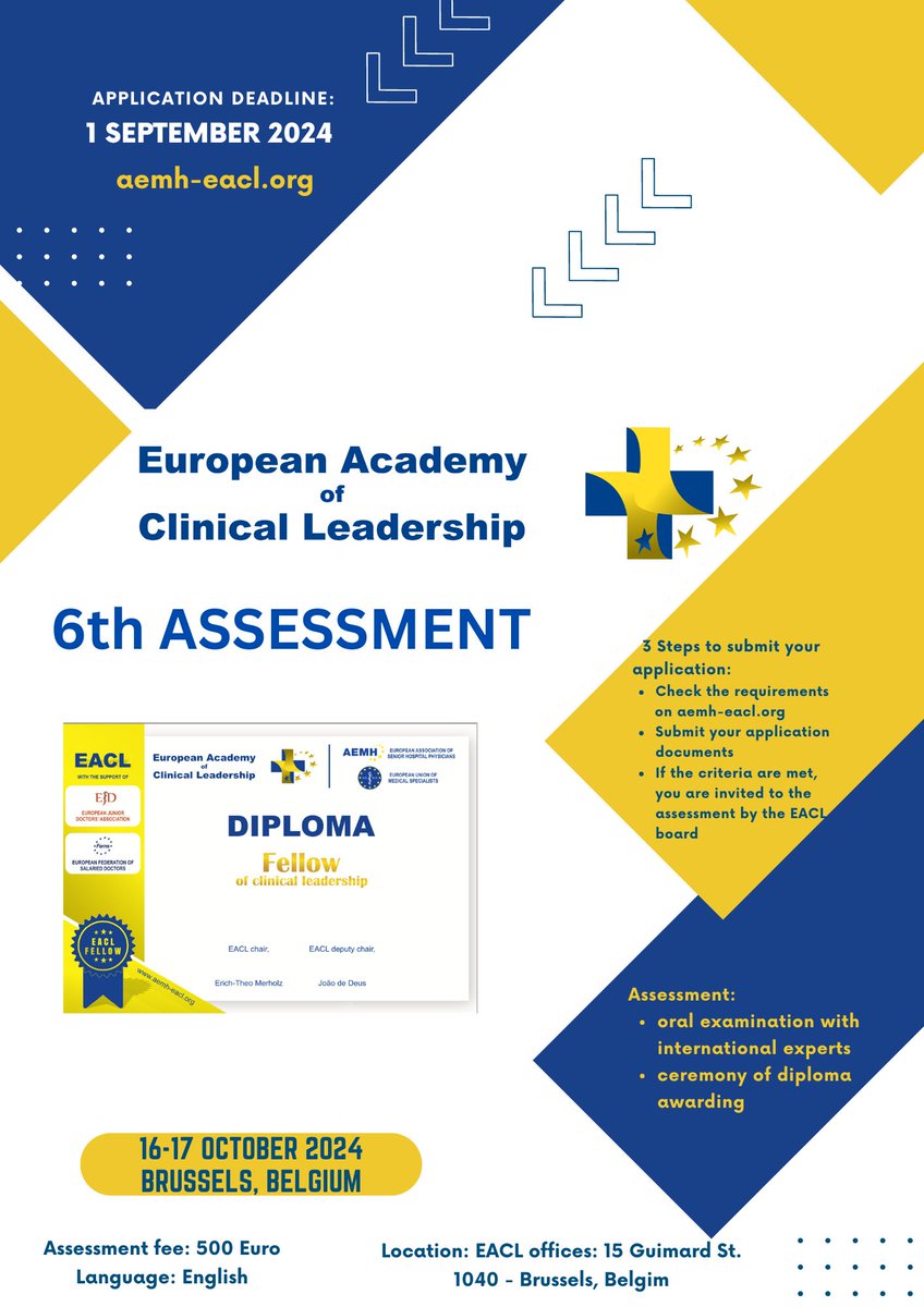New EACL assessment session - check the information below!