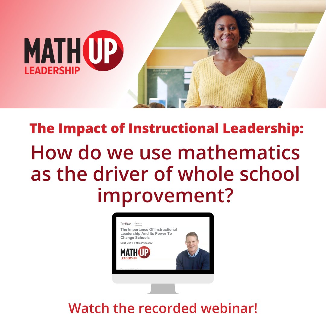 How do we use mathematics as the driver of whole school improvement? Watch now: ow.ly/wq2O50Sb0IW 

#EdChat #MathUPLeadership #ProfessionalDevelopment
